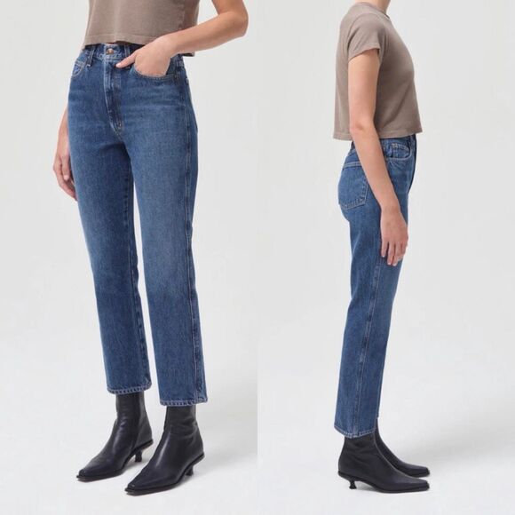 AGoldE Pinch Waist High Rise Kick Flare Jeans in Placebo Size 28 - Picture 12 of 12